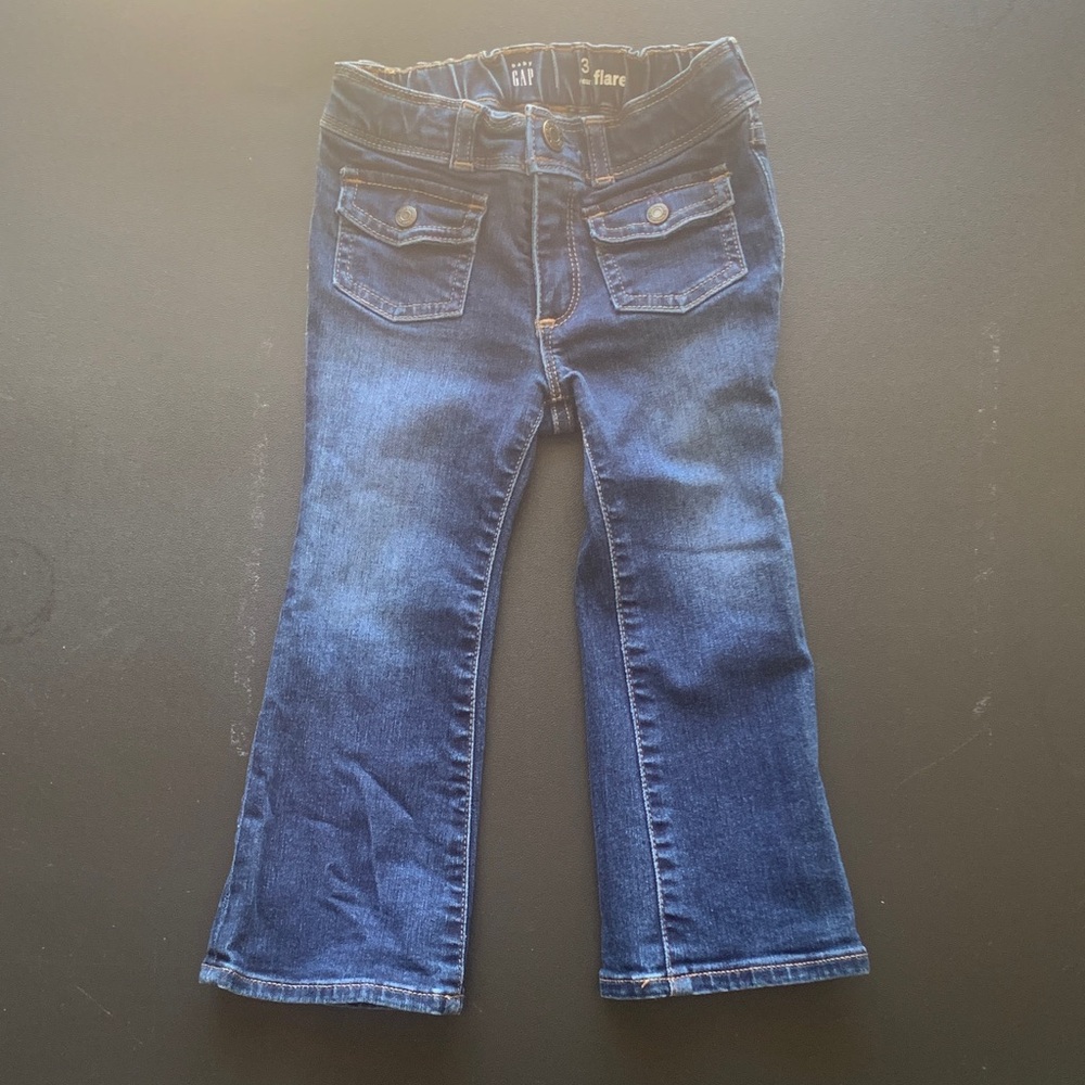 GAP Girls Dark Blue Flare Denim Jeans